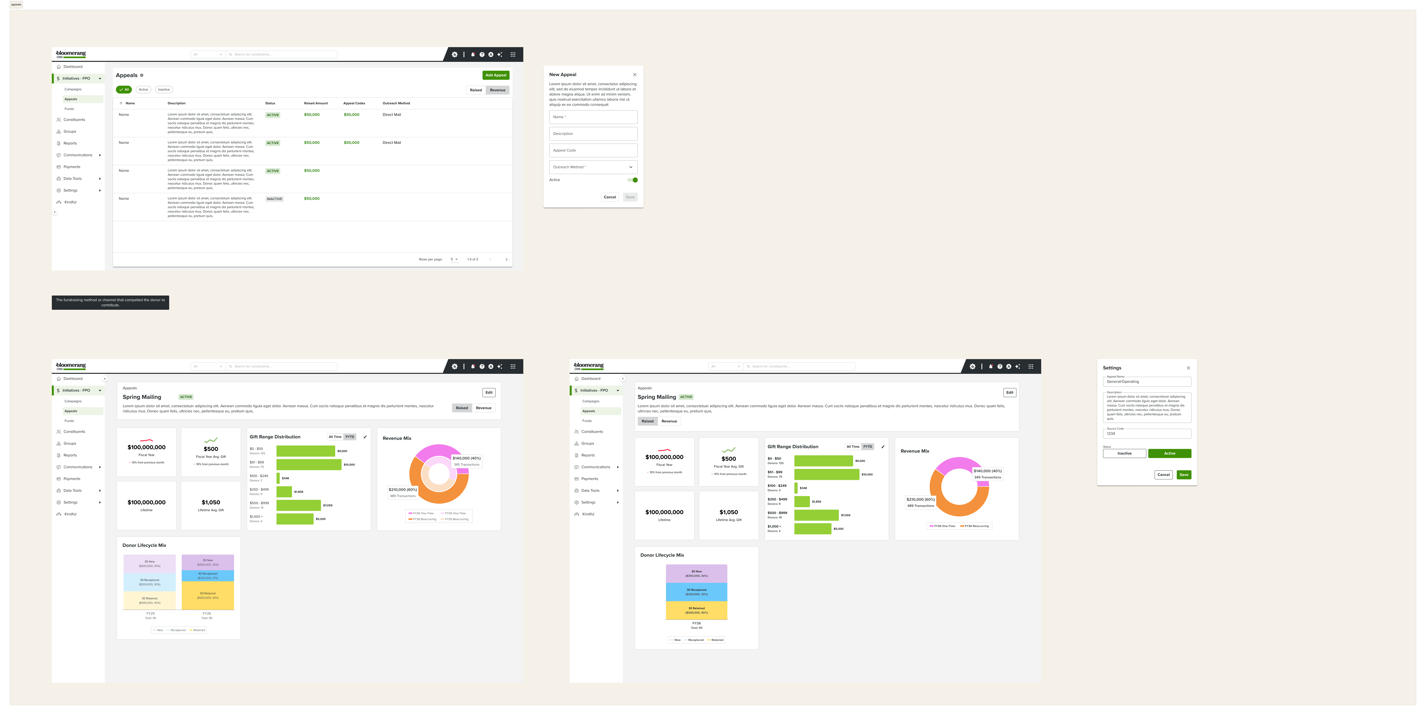 Appeals prototype iterations