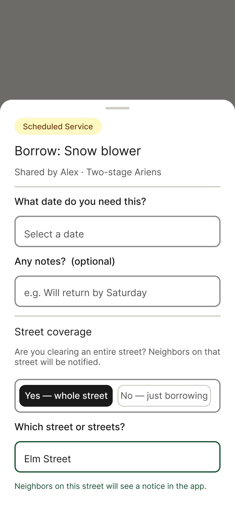 Snowblower Checkout